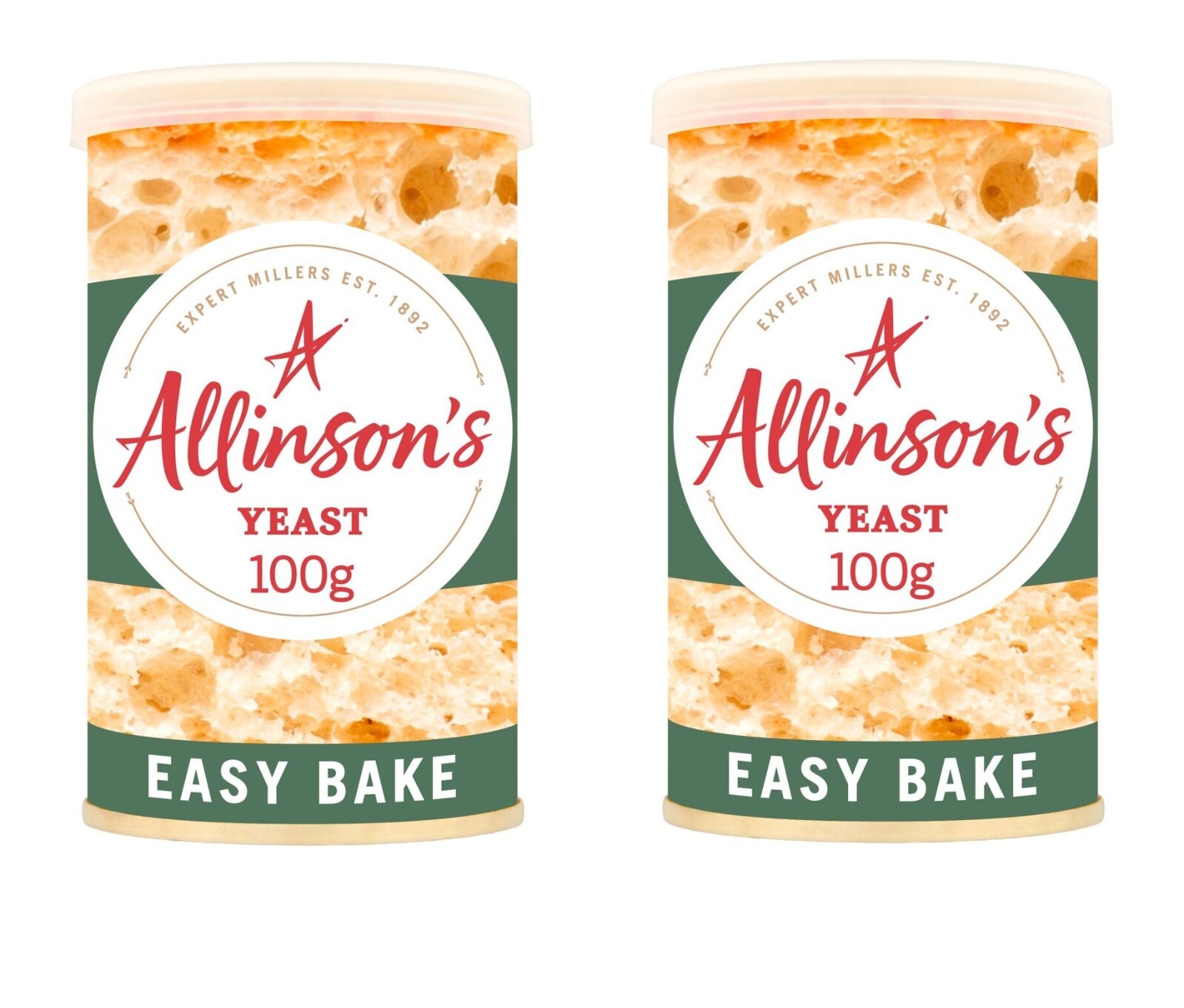 Allinson's Easy Bake Yeast Tin 100g PACK OF 2