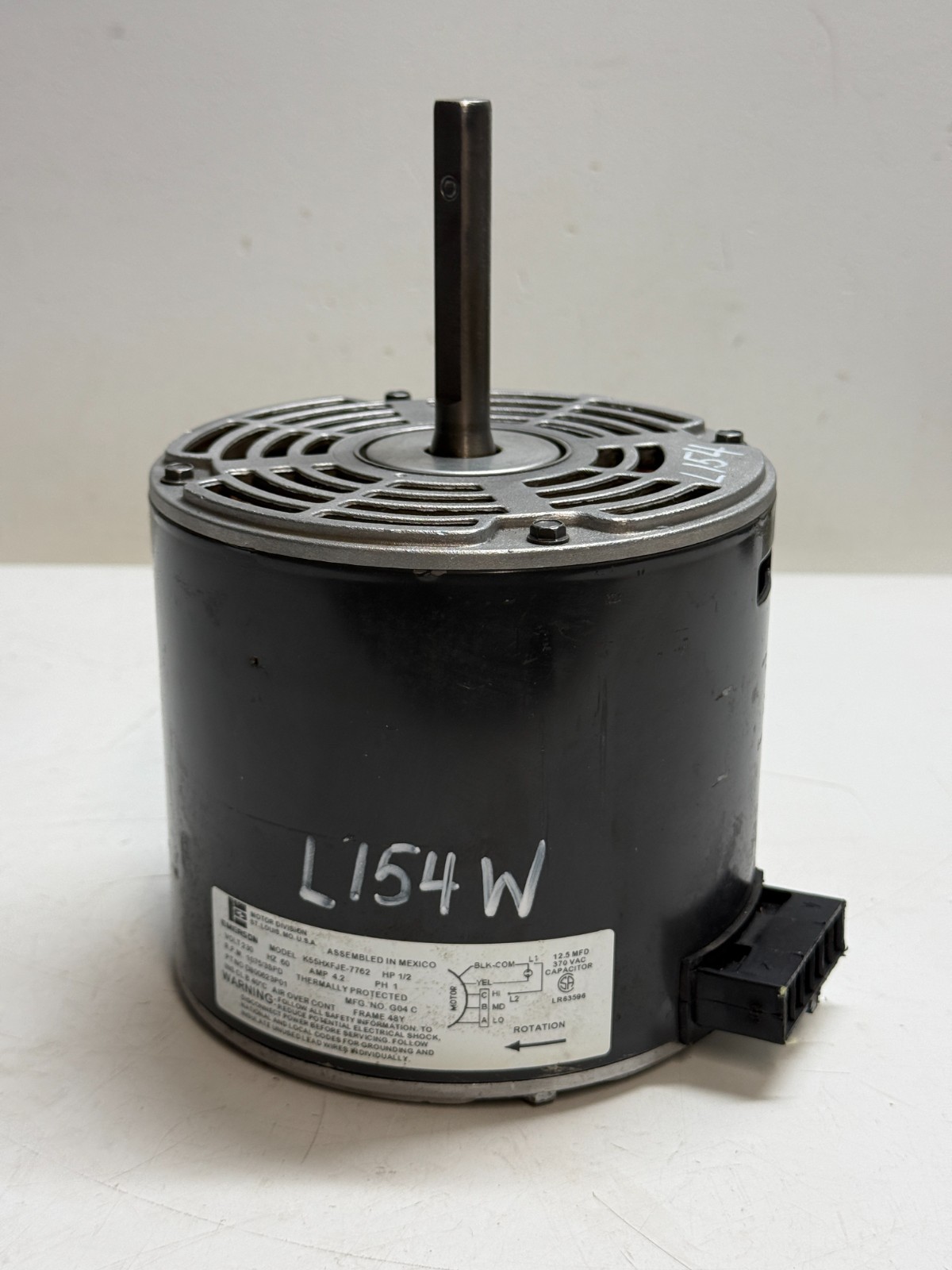 Emerson/U.S. MOTORS K55HXFJE7762 Motor 230V 1075RPM 3SPD 1/2HP