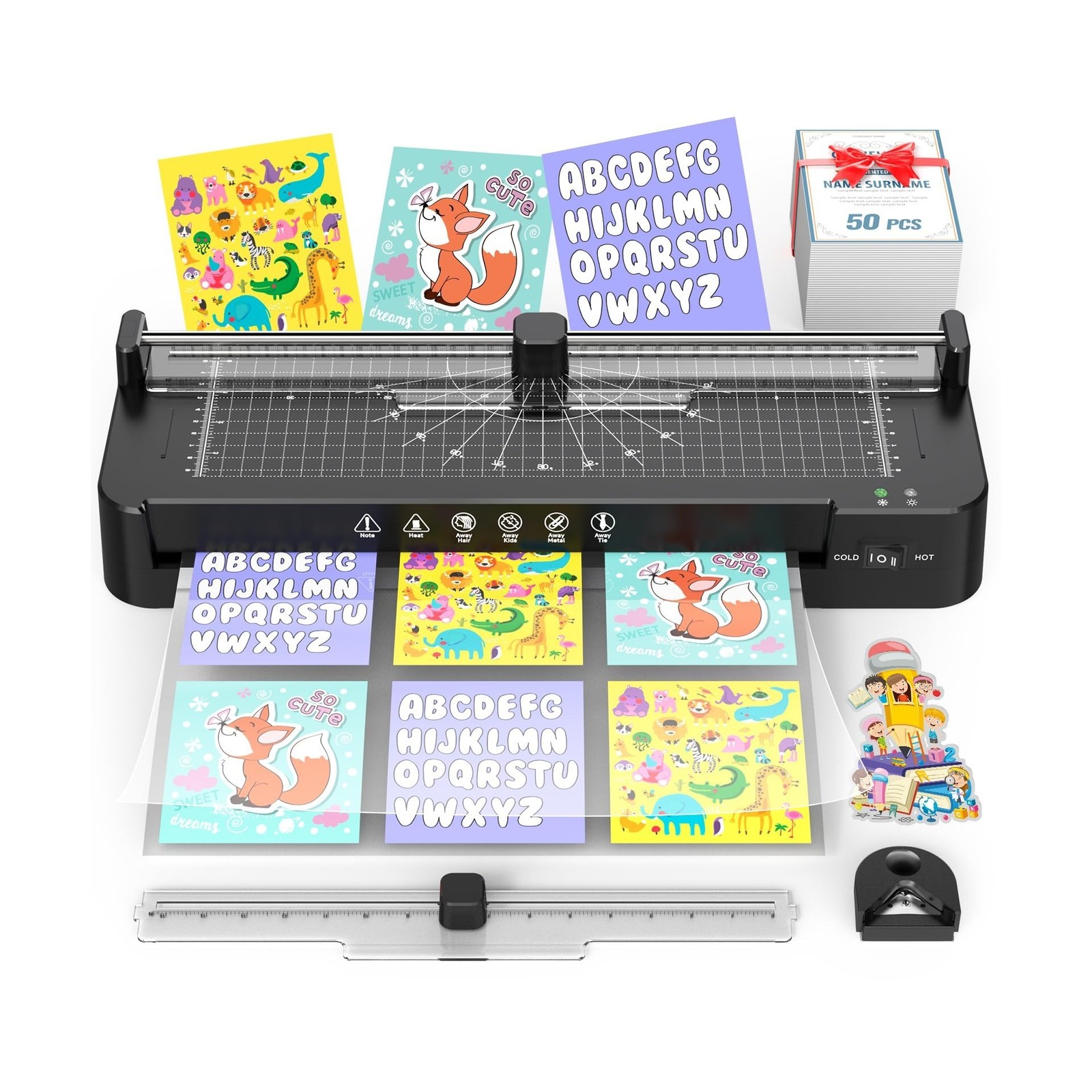 13in Laminator Machine with Sheets 50pcs + Paper Trimmer + Corner R... Fast Ship