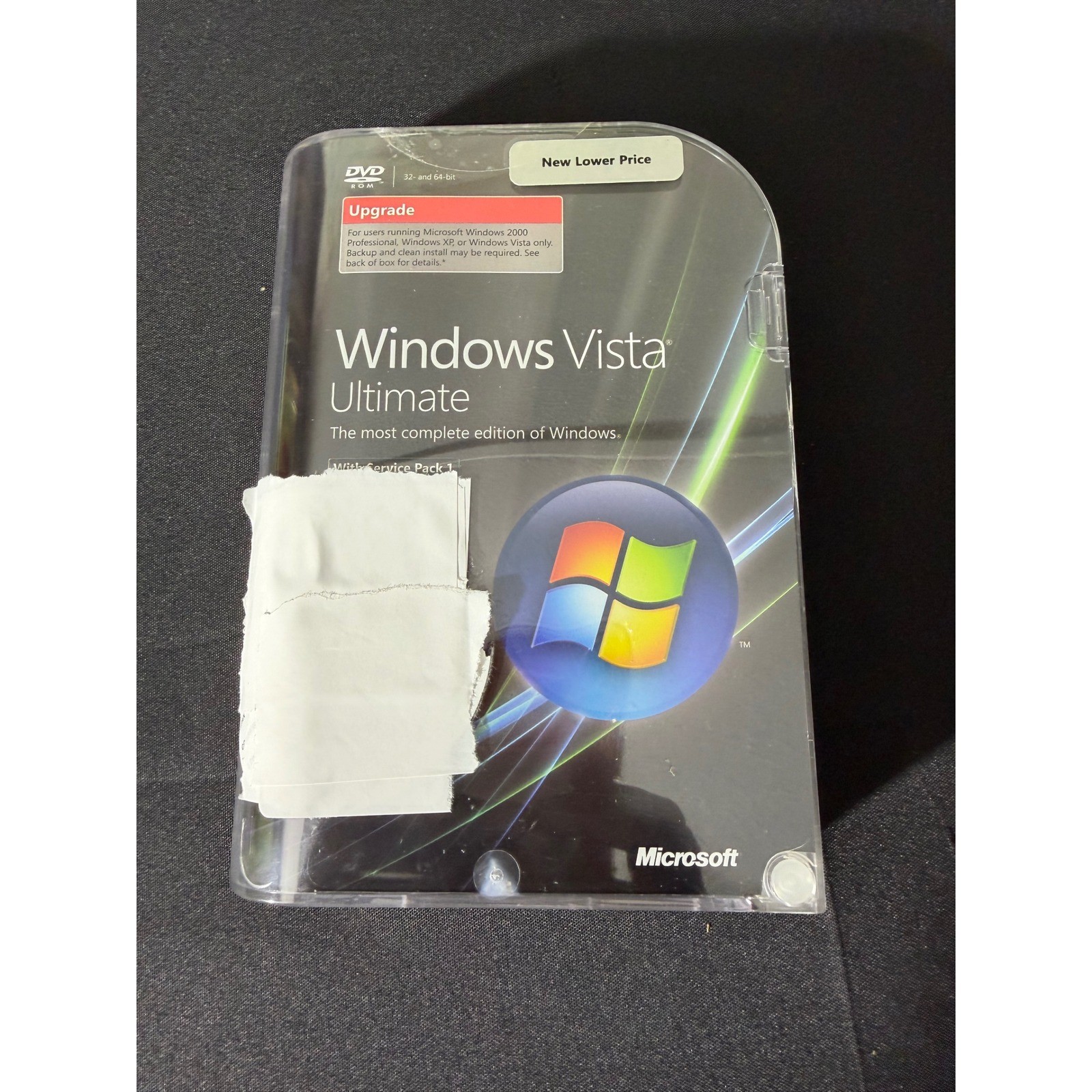 Microsoft Windows Vista Ultimate Upgrade 32-bit DVD SP1 w/ Key