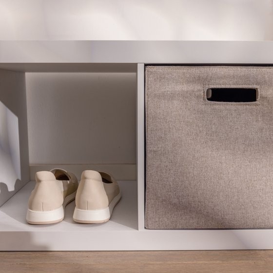 Better Homes and Gardens 2 Cube Storage Organizer, White Texture