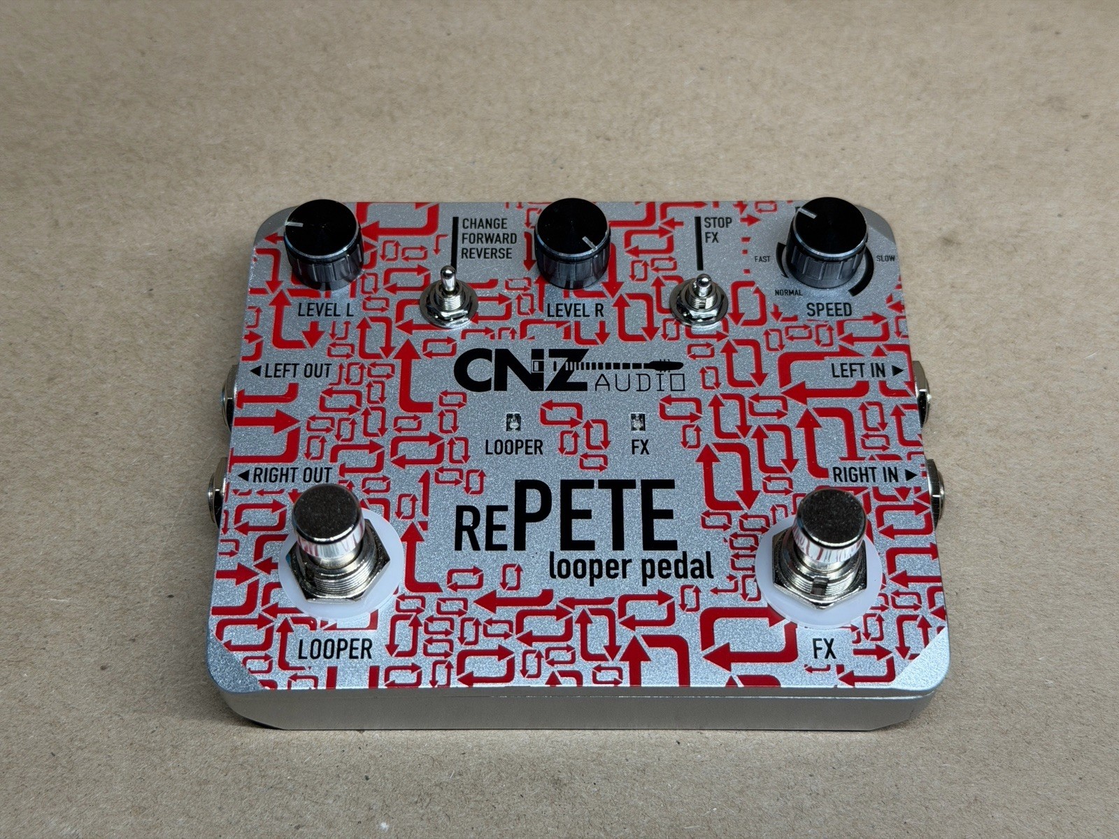 CNZ Audio Repete Stereo Looper Pedal Metal Re Pete | Pedal Only