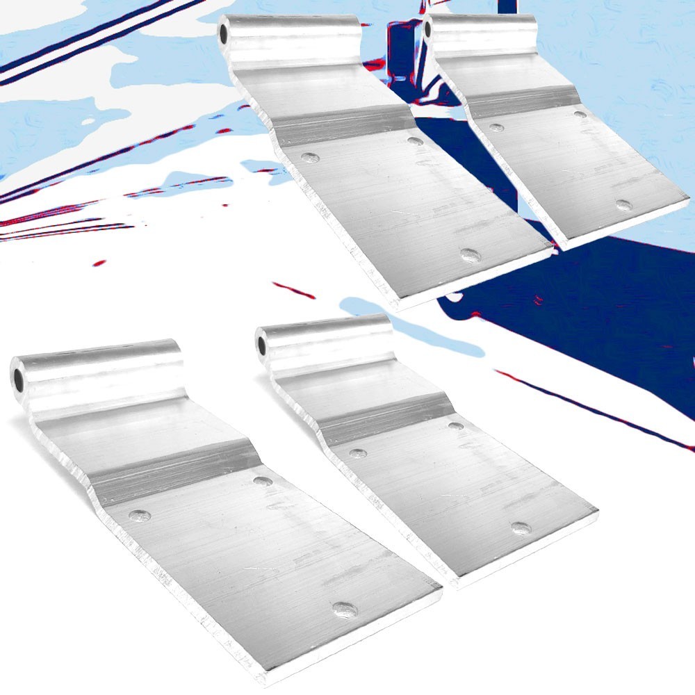 4X Utility Style 3-Hole Hinge 4.00" x 9.50" Door Hinge Utility Truck Trailer