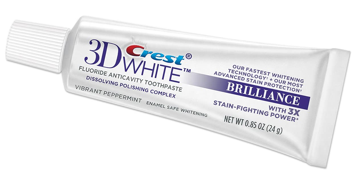 Crest 3D White Brilliance Whitening Toothpaste Pack Of 2 0.85 Ounce  Advanced...