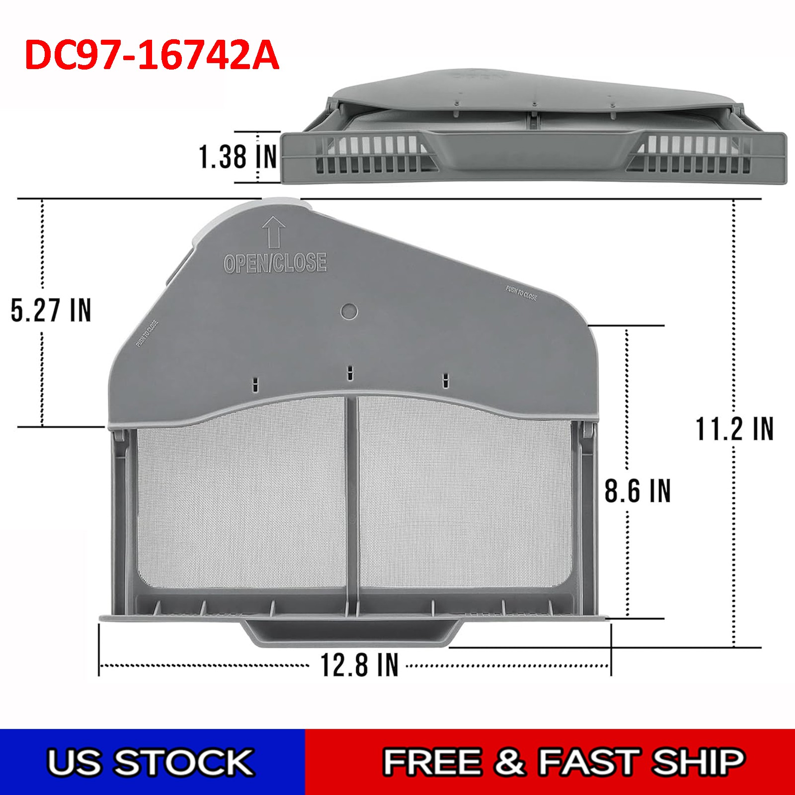 DC97-16742A Replacement Dryer Lint Trap Filter Screen For Samsung Dryer