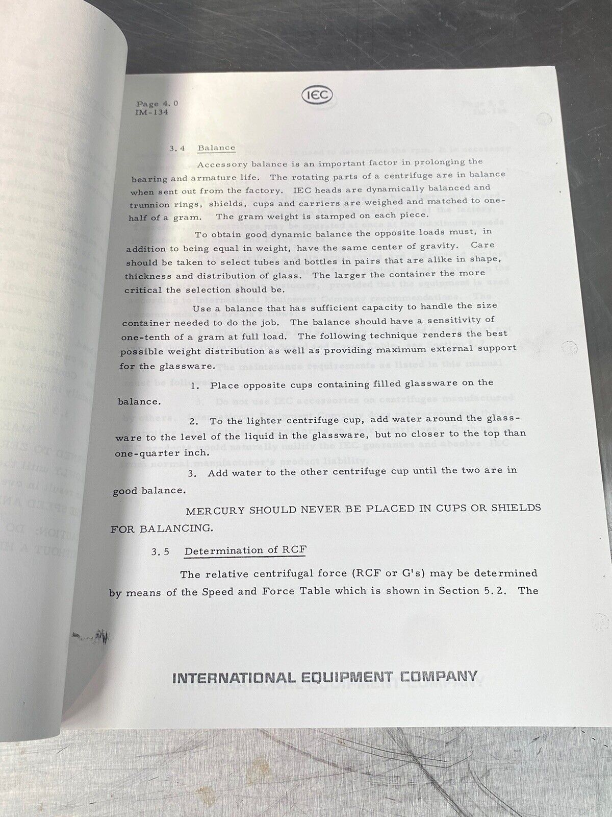 Thermo IEC EXD Explosion Proof Centrifuge - Users Manual / Book