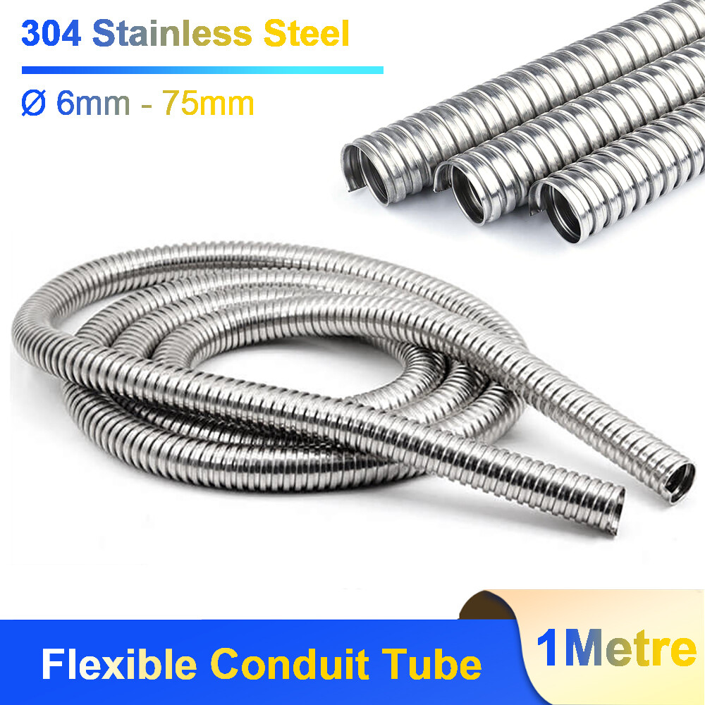 Flexible Conduit Tube Cable 304 Stainless Steel Tidy Trunking Organiser 6mm-75mm