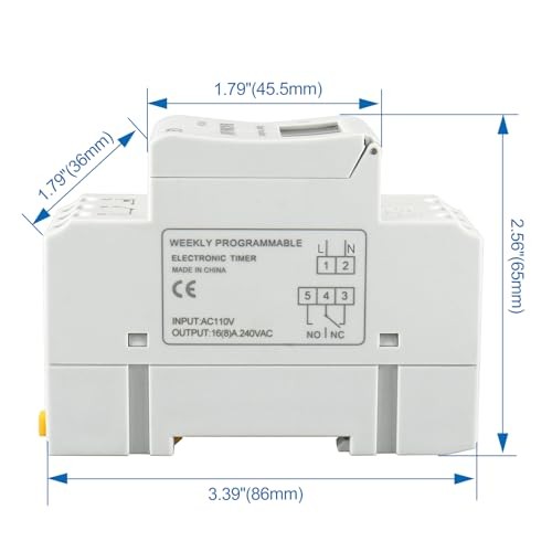 THC15A AC 110V Digital LCD Power Programmable Timer Time Switch Relay 16A Amp