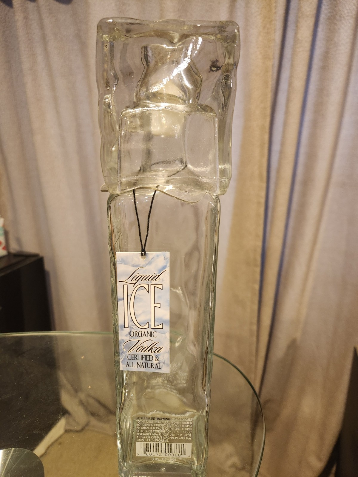 Rare Liquid ICE Vodka Bottle Empty