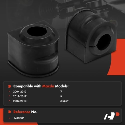 2 x Front Stabilizer Bar Bushing Sway Bar Kit - Compatible with Mazda