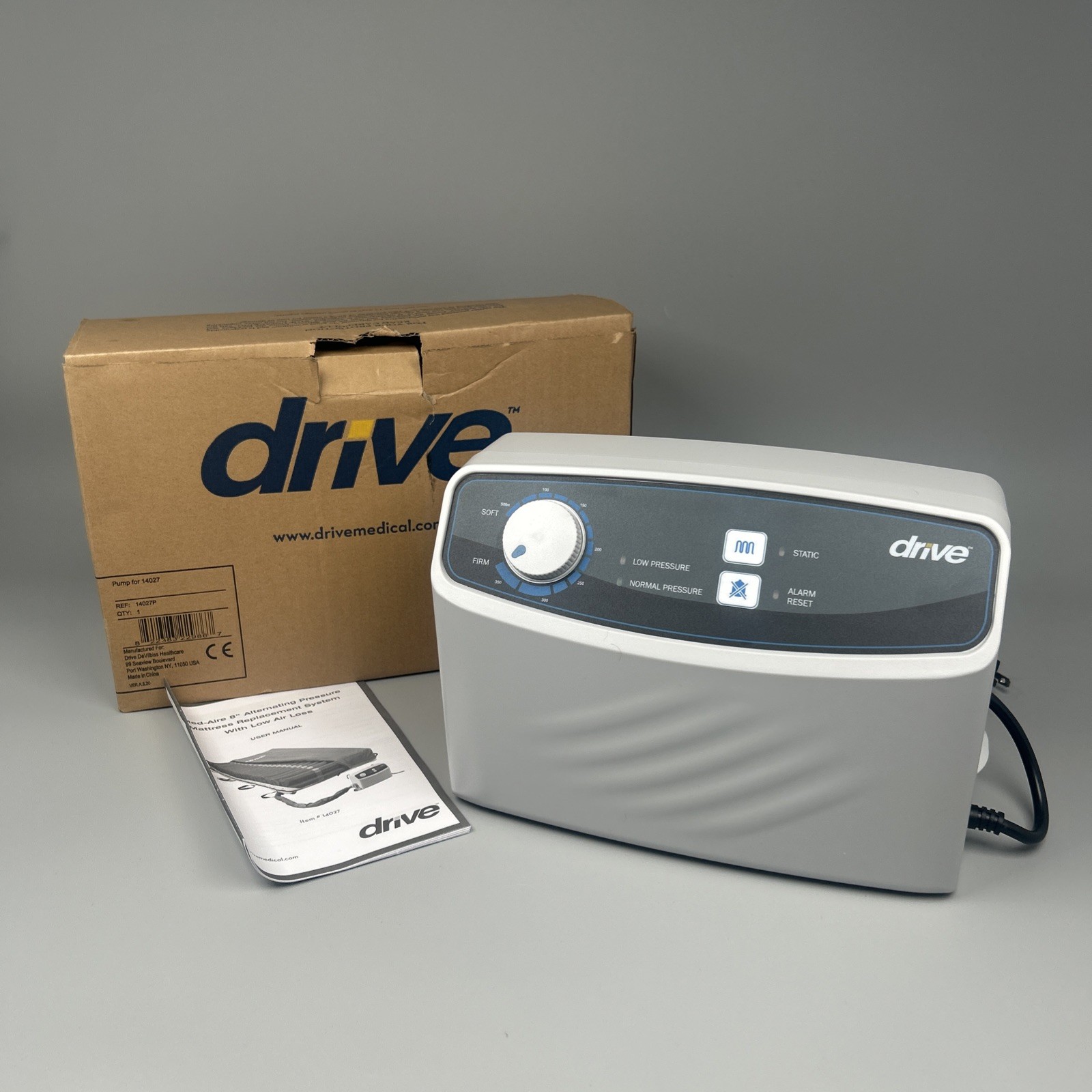 Drive Medical Med-Aire 14027P Low Air Loss Mattress Pump - New Open Box