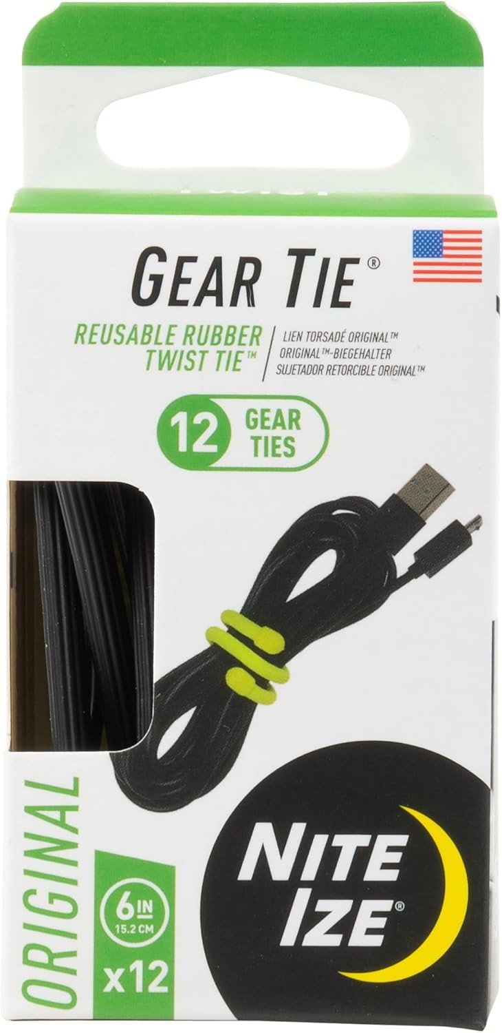 Gear Tie® ProPack 6 in. - 12 Pack - Black