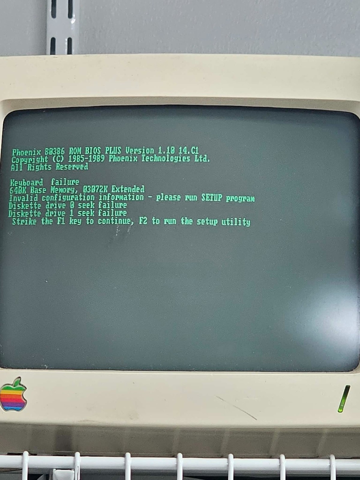 Retro Vintage IBM PC AT 5170 Desktop Computer Posts Upgraded 386 Intel Board