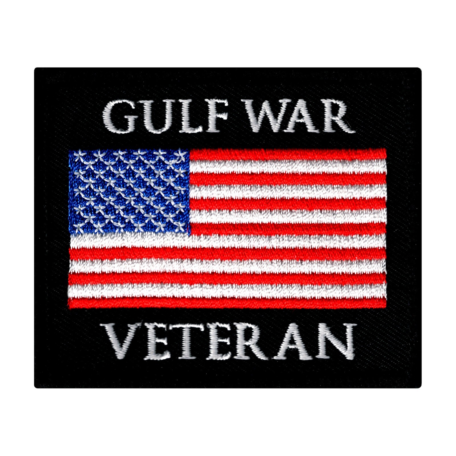 GULF WAR VETERAN PATCH embroidered iron-on US MILITARY VET IRAQ AMERICAN FLAG