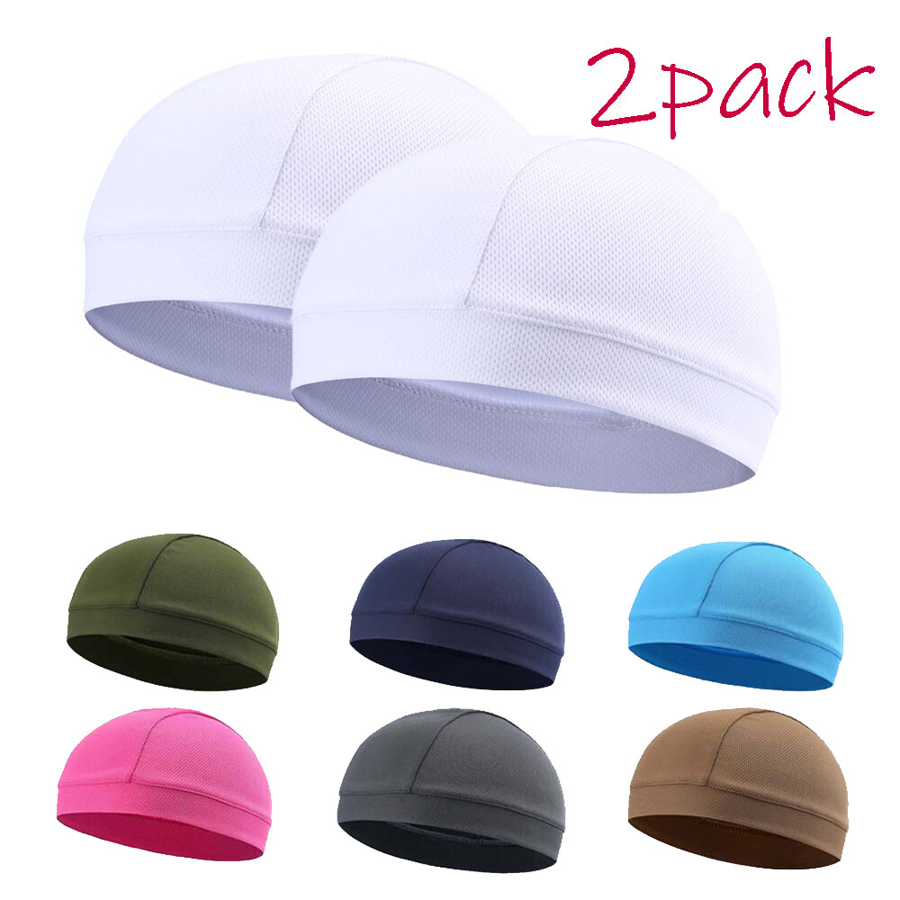 2-PCS Cycling Caps Skull Cap Anti-UV Bicycle Helmet Liner Outdoor Running Hat US