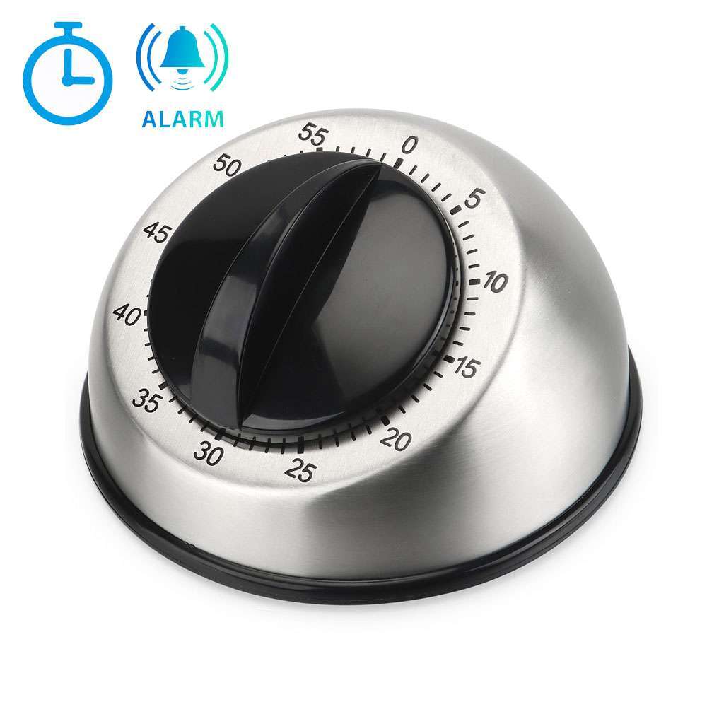 Long Ring Bell Alarm Loud Kitchen Cooking Wind Up 60-Minute Timer Mechanical USA
