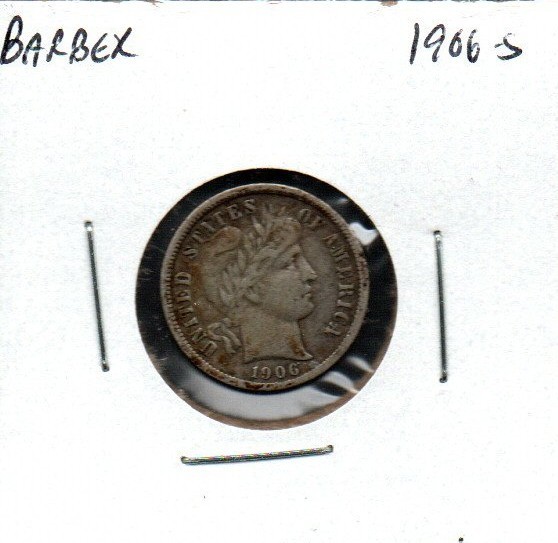 1906-S Barber Dime VF