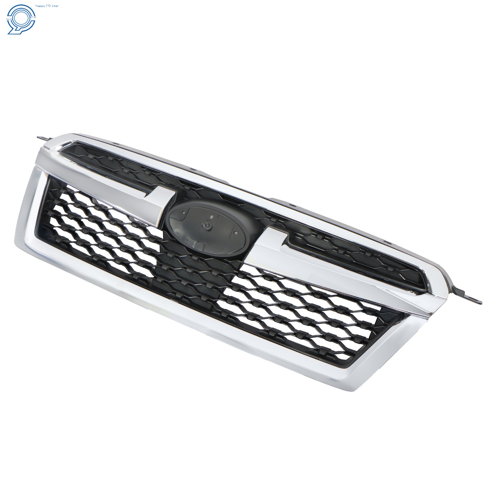 For Subaru Legacy 2013-14 Chrome+Blk Plastic Front Upper Bumper Grille Assembly