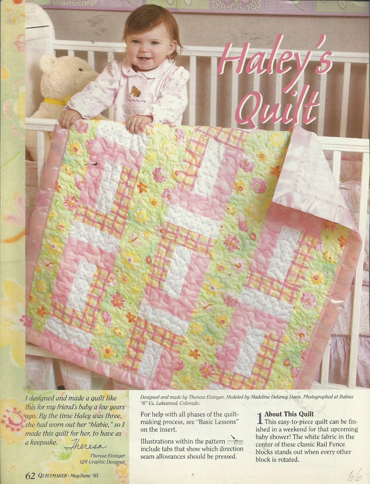 A0328  HALEY'S  QUILT PATTERN/INSTRUCTIONS