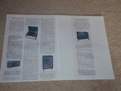 Altec Review,1956,901b Turntable,700b Speaker,824a,826a