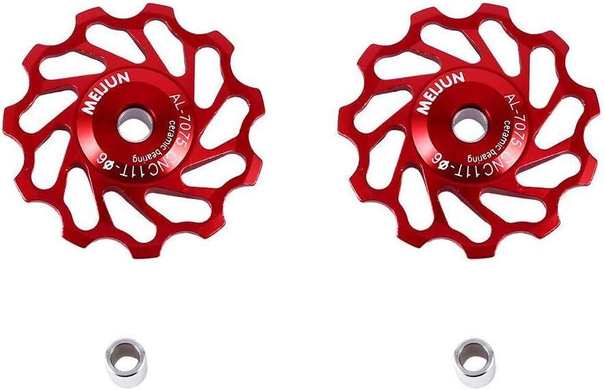 11T Red Cnc Aluminum Alloy Roller Pulley For 7 8 9 10 Speed Derailleurs