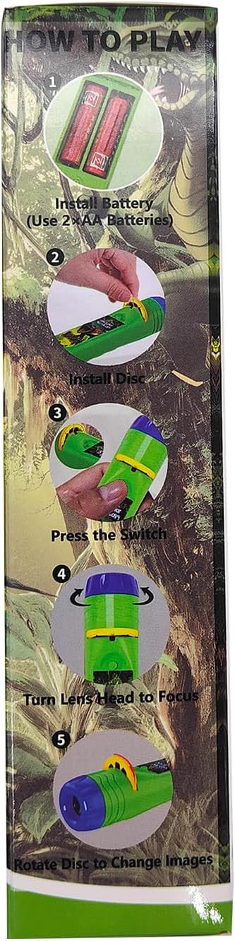 Pup Go Dinosaur Kids Flashlight Projector Torch with 3 Discs 24