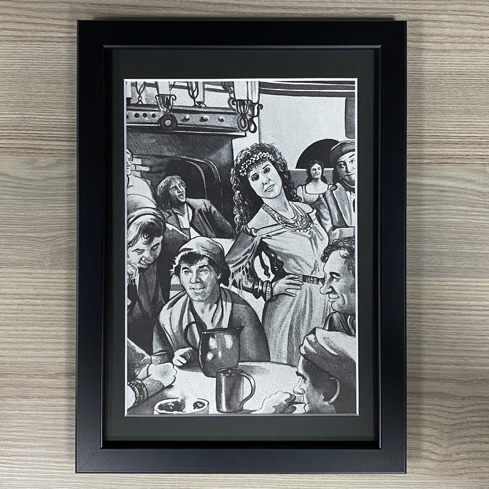 DUNGEONS & DRAGONS FRAMED ART. BAR TAVERN, D&D