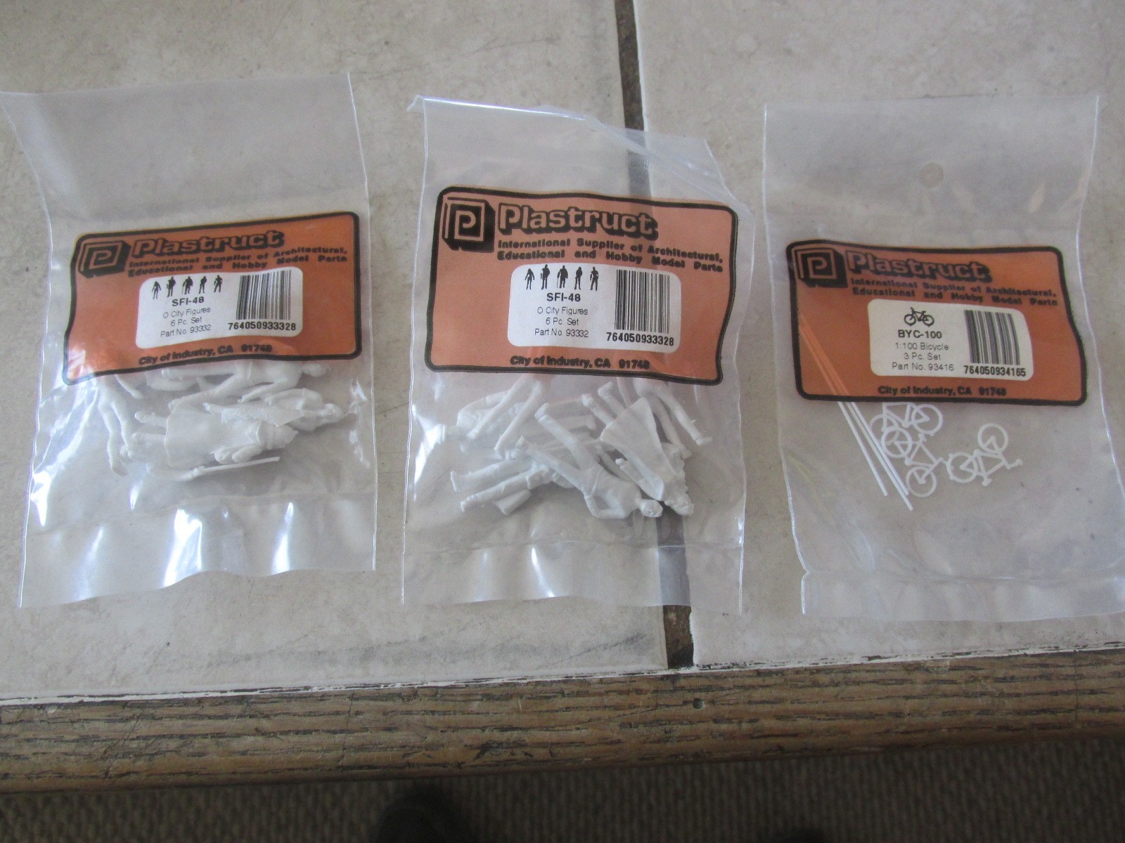 Plastruct Figures Set Of 12 SFI 48 Unpainted Bicycles Set Of 3 BYC 100 NIP!