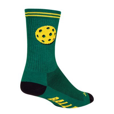 Sockguy Baller Crew Socks 9-13 Green/Yellow