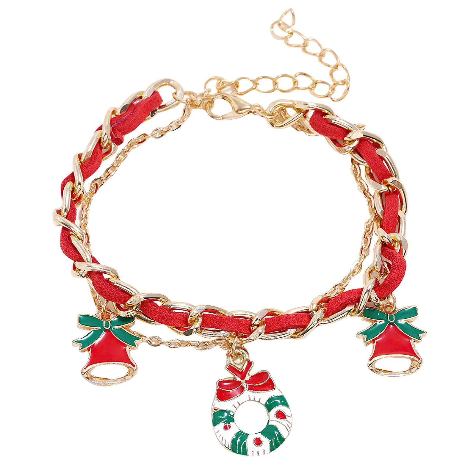 Christmas Bracelet with 3 Charms and 2 Chains