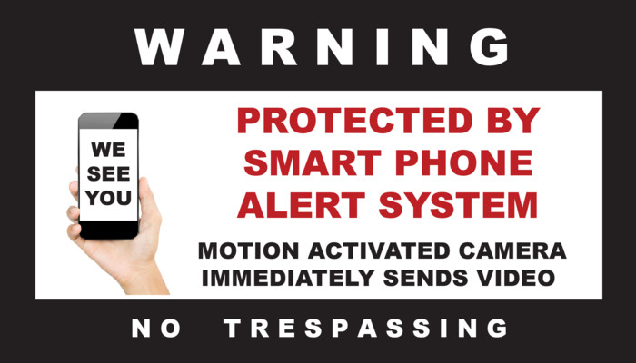 Protected By Smart Alert System Warning Stickers / 6 Pack + FREE Shipping