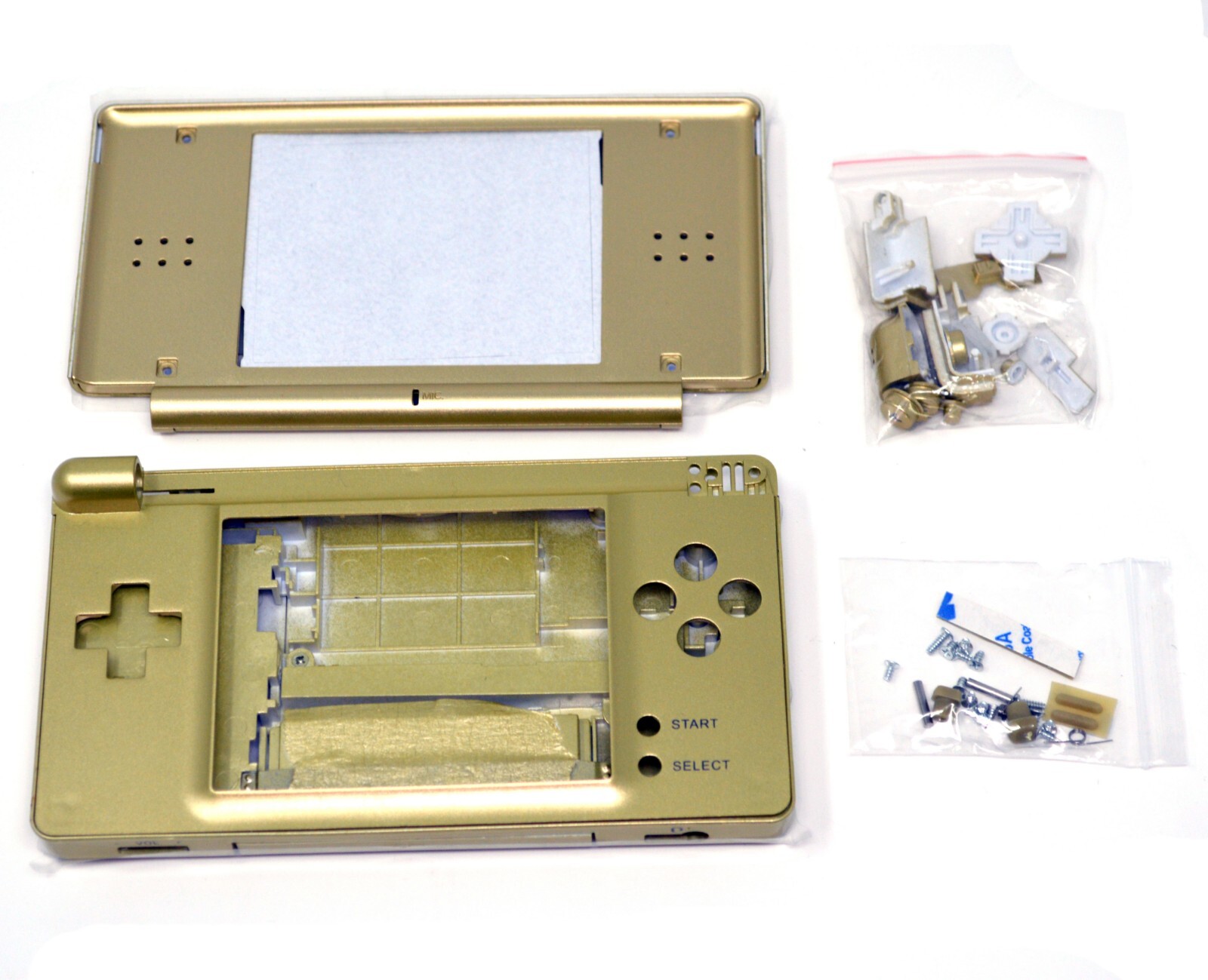 Full Replacement Nintendo DS Lite Housing Shell Screen Lens BlackGreenClearGold