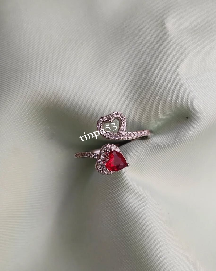 Burmese Syn Ruby Cubic Zirconia Gift For Women's Adjustable Toe Ring 925 SS