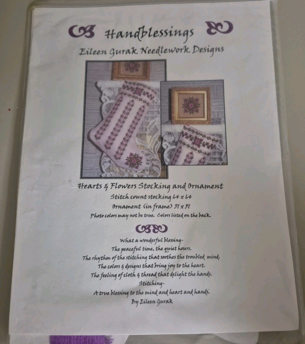 Handblessings Eileen Gurak Needlework Designs Hearts & Flowers