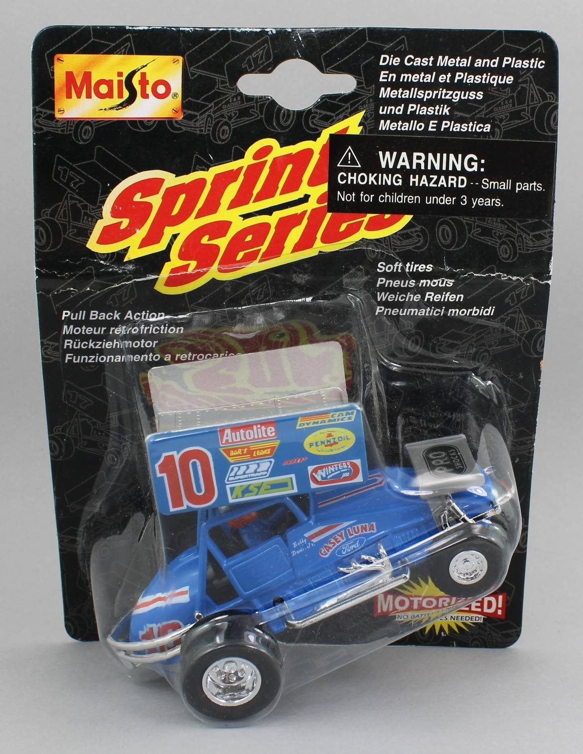Maisto *SPRINT SERIES* Blue #10 Dirt Sprint Car Pull Back *NIP*