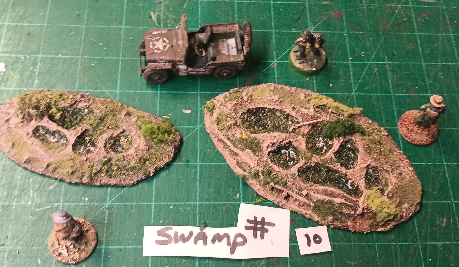 15mm 28mm FOW , Bolt action wargaming Large  Swamp lot of 2 #10