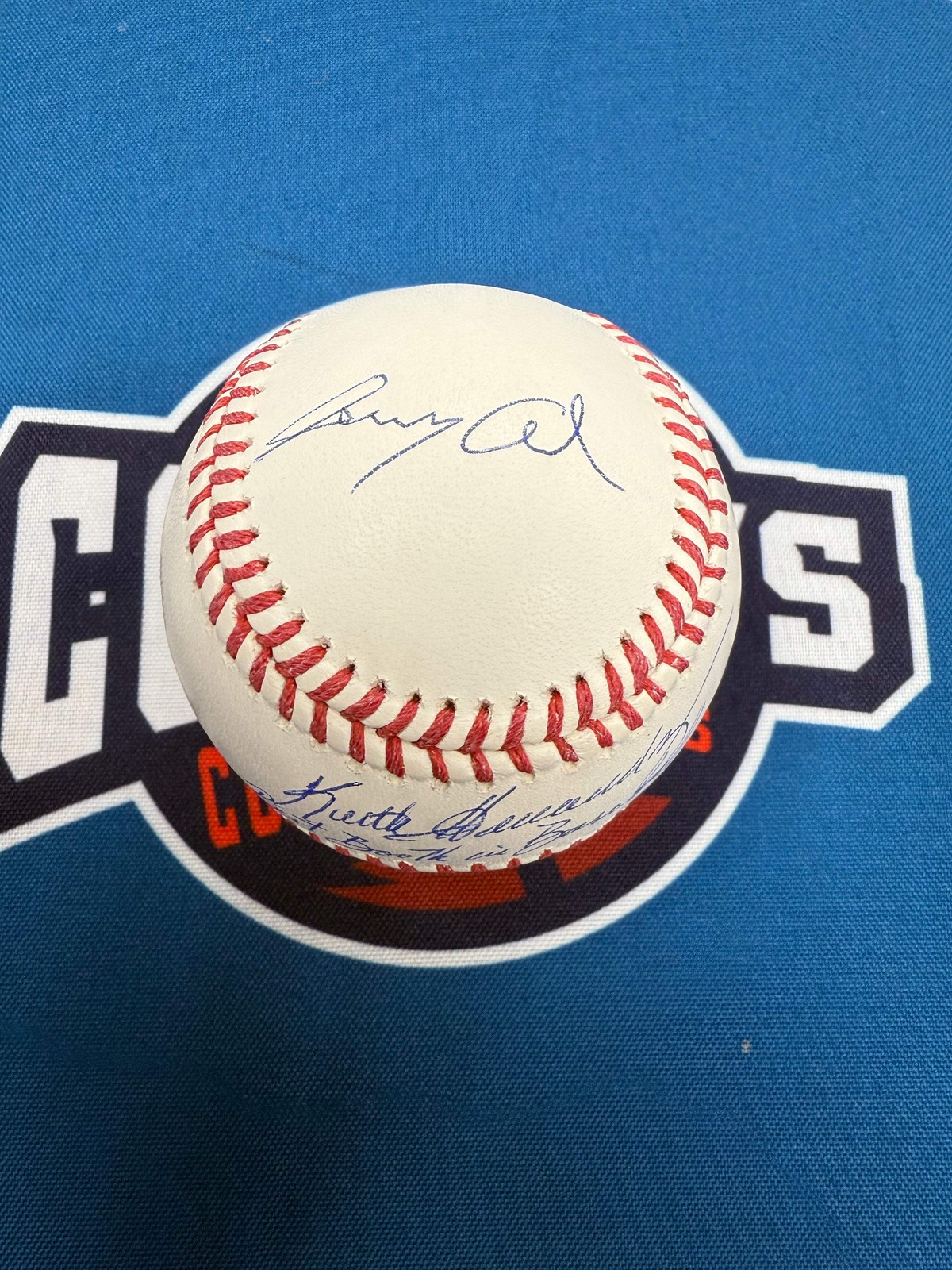 Keith Hernandez, Gary Cohen & Ron Darling Autographed OML Baseball w/ Inscriptio