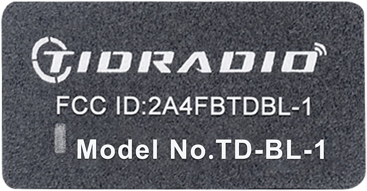 TIDRADIO Ham Radio Wireless Programmer Adapter: APP and PC Bluetooth Black