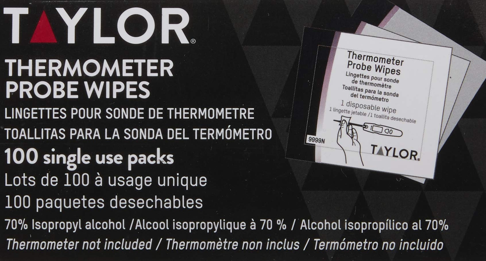 100 Count HACCP Probe Wipes 70 Isopropyl Alcohol Kitchen Thermometer Cleaning...