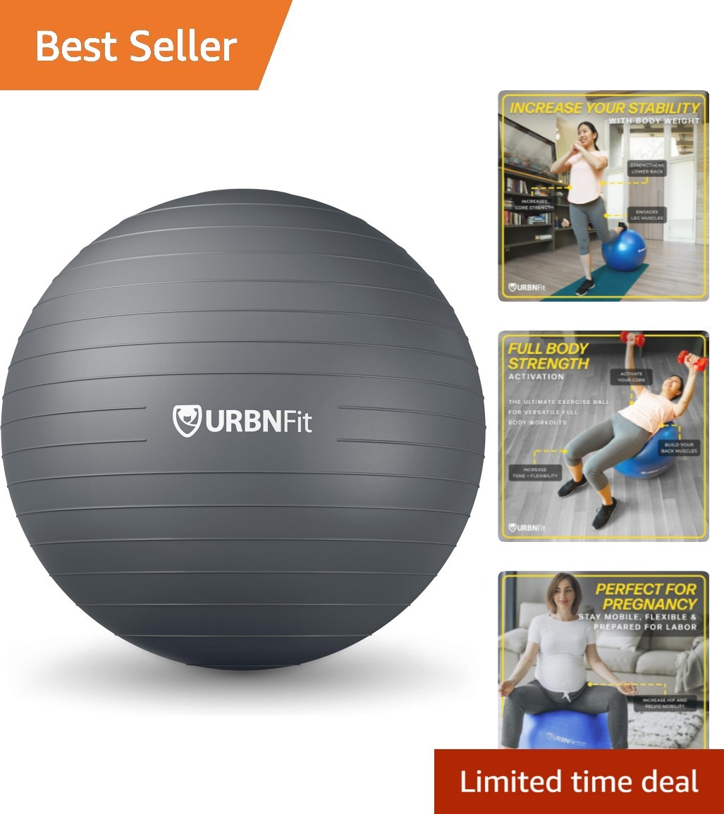 65cm Anti-Burst Fitness & Yoga Ball - Lightweight Balance Ball for Home & Office