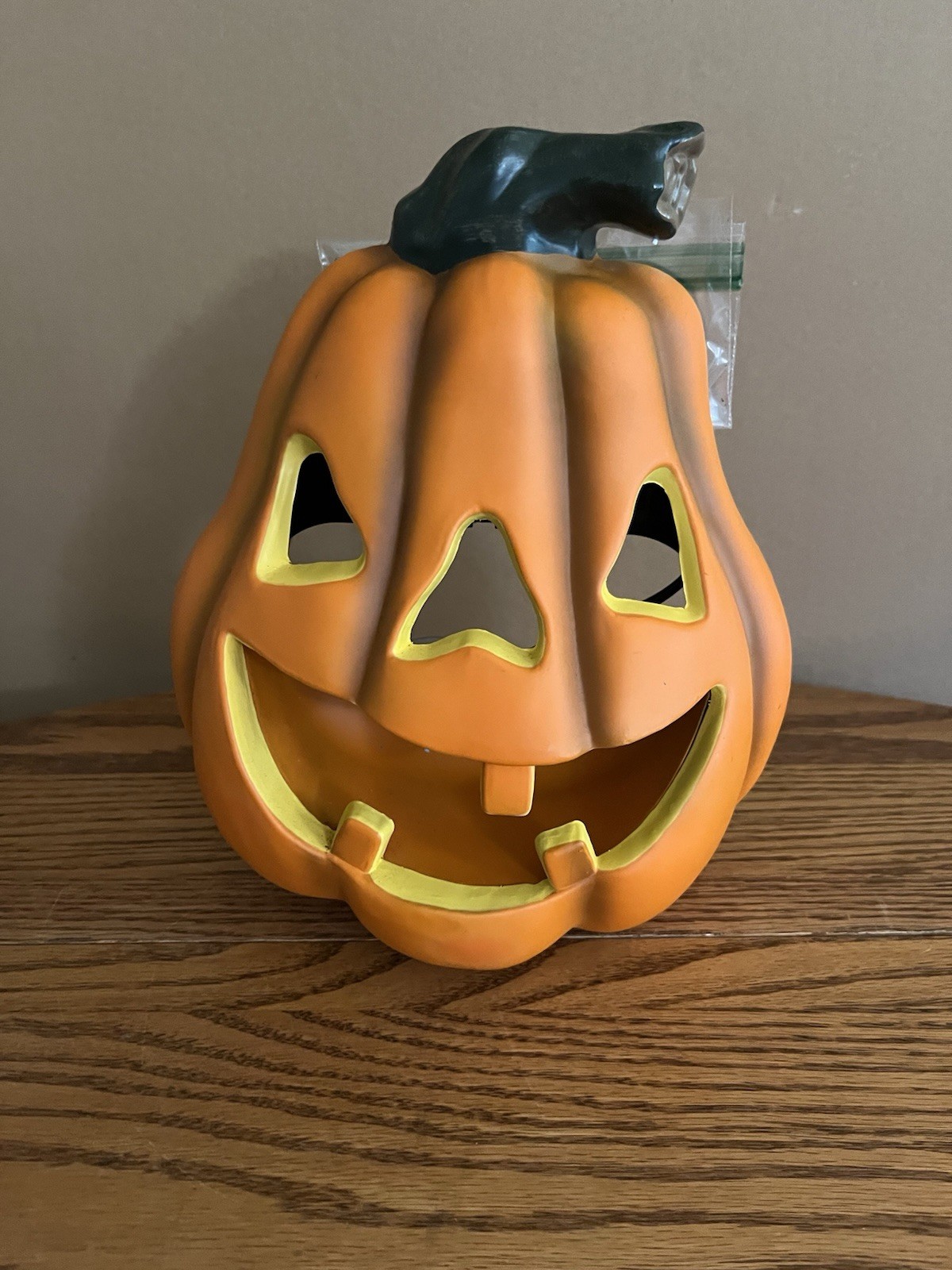 GEMMY VINTAGE  PUMPKIN FOGGER FACE PLATE FOR THE FOG MACHINE LIGHTS UP ORAGNE