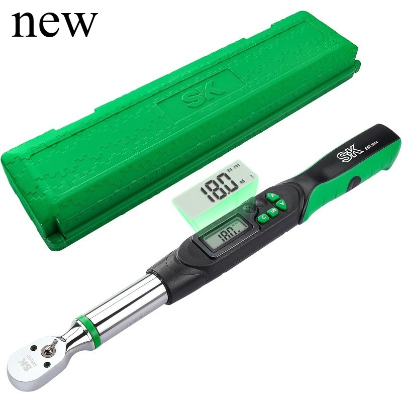 SK 3/8" Drive Digital Torque Wrench, 6.8 to 135 N-M, LED Display, Four Units