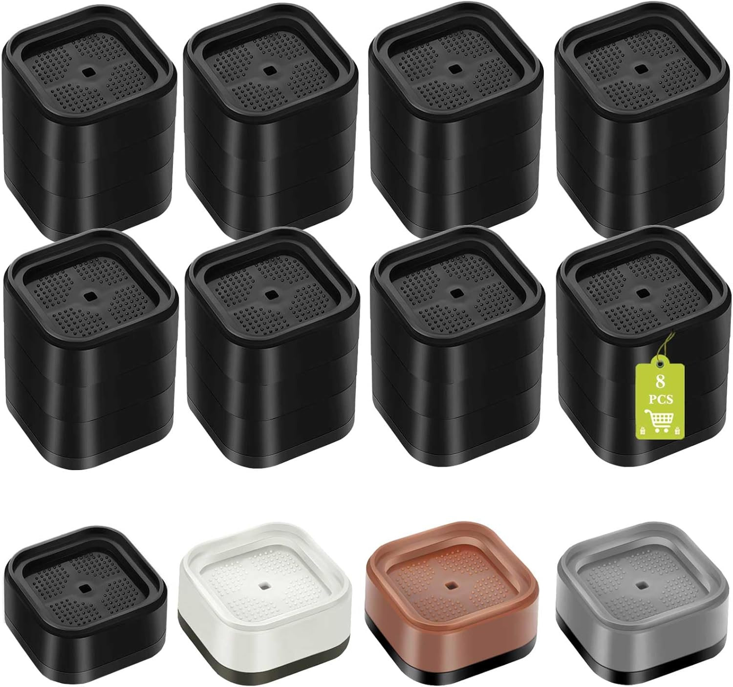 8 Pack Furniture Risers 3 Inch, Adjustable Bed Risers Heavy Duty for Table Desk