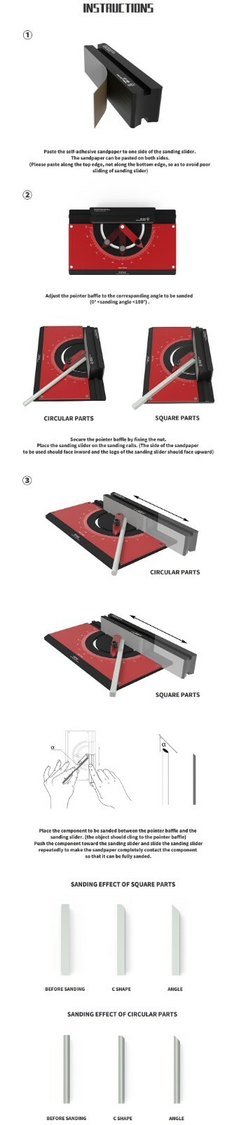 DSPIAE AT-MA Multi-angle Sanding Slider (For Modeler)