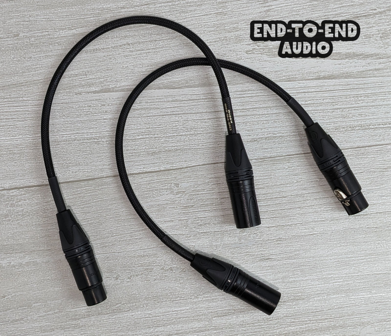 Shorty XLR Cable | Mogami W2893 | Neutrik Gold XLR | Braided Sleeve | Mic, DAC