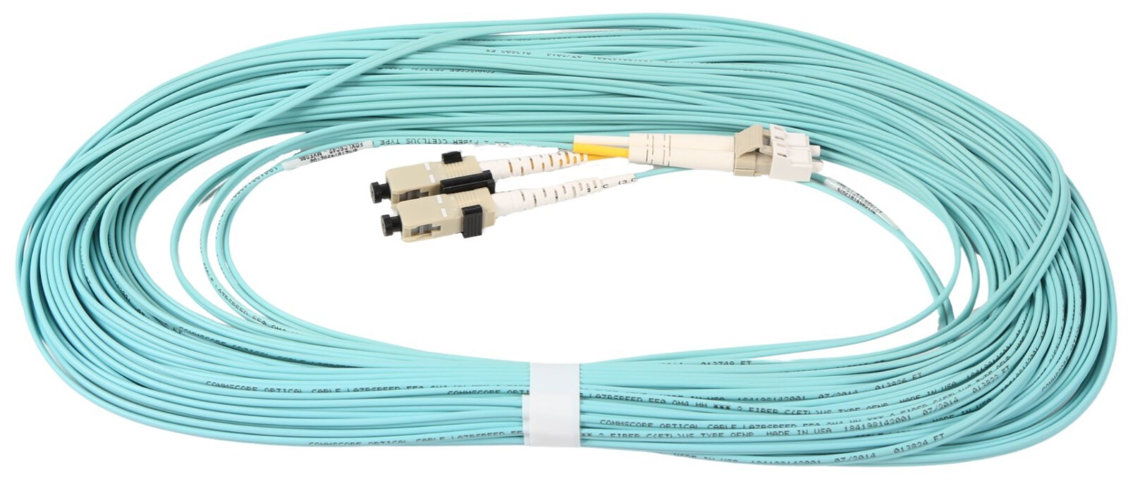 CommScope Fiber Patch Cord, 85ft, LC/UPC/UPC to LC/UPC/UPC, Multimode OM4, 1.6mm