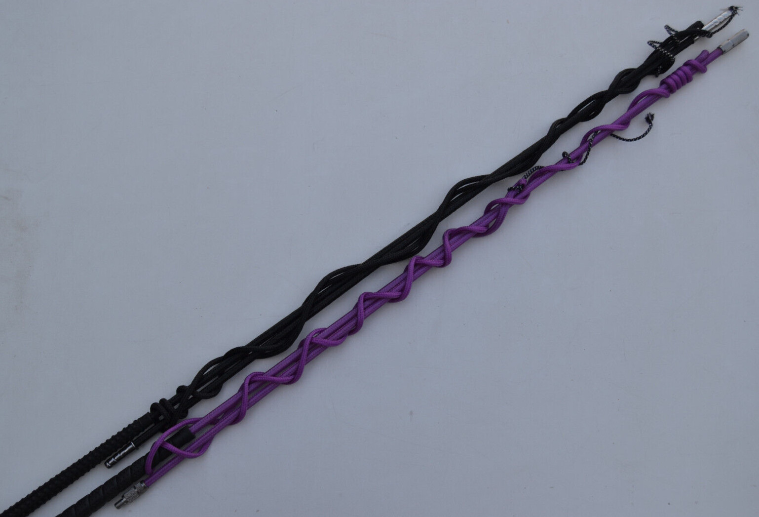 2 x Lunging Whip - Purple and Black Display Pieces - Plug In