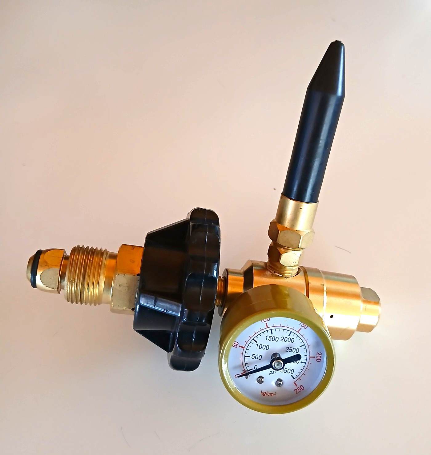 Brass Baloon Inflator Regulator w/ Pressure Gauge