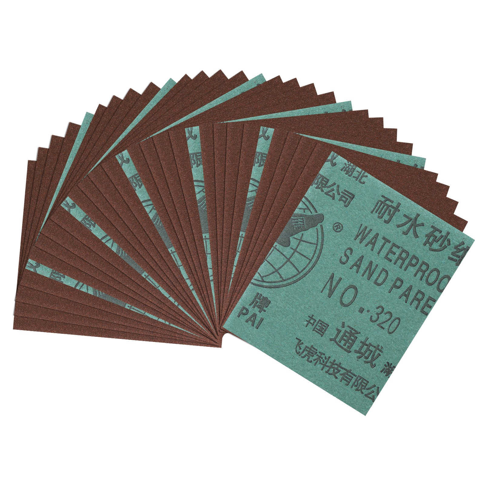 30pcs Sand Papers - [4.5 x 5.5 Inch x 320 Grits] Alumina Sandpaper Sheets Red
