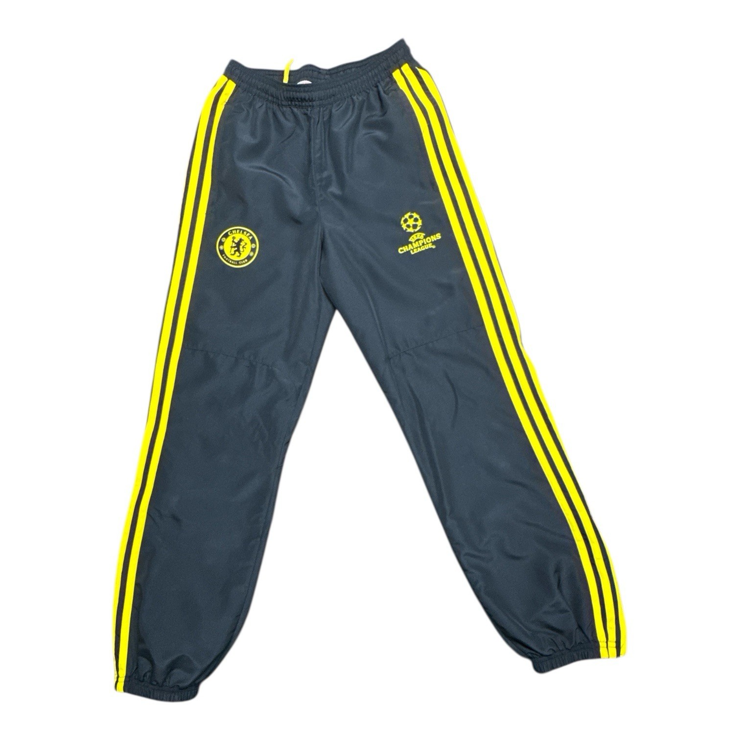 Adidas Chelsea 2012 Pants Kids M training Champions League Black Yellow Football